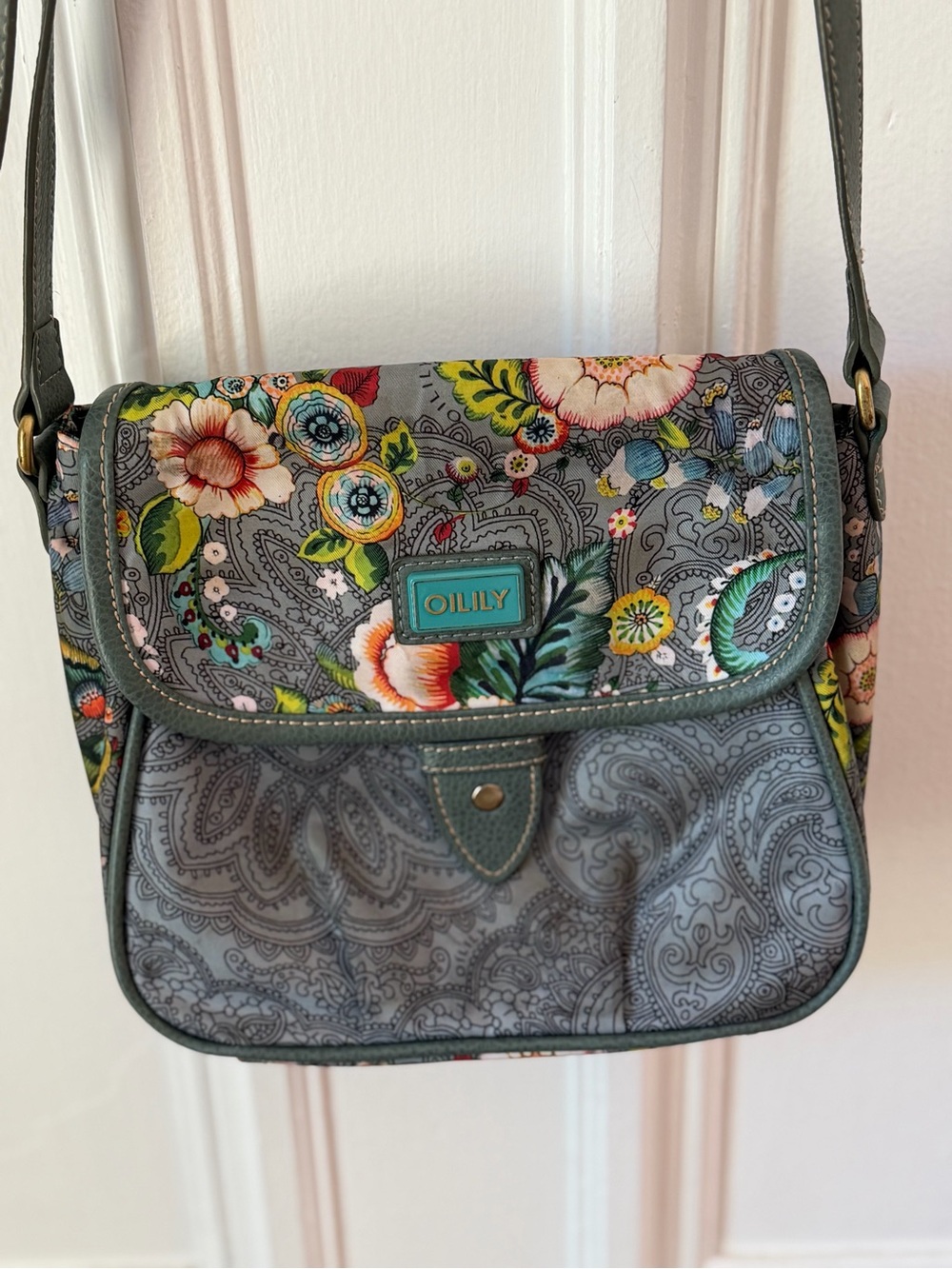 Women’s Oilily Patterned Crossbody Shoulder Bag Floral/Paisley